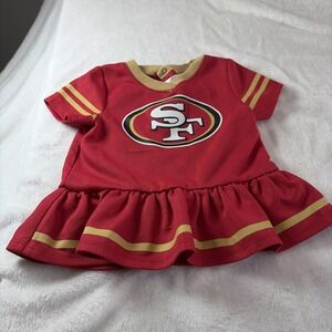 NFL Team Apparel San Francisco 49ers Cheerleading Dress 6/12 Months Red Gold